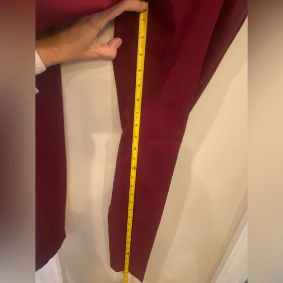 SoHo Bordeaux Color Cropped Stretch Skinny Slacks - Picture 6 of 7